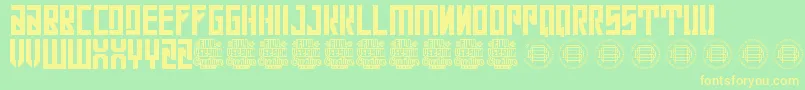 Con Safos Font – Yellow Fonts on Green Background