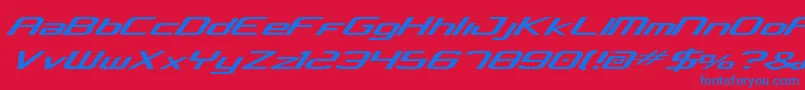 concclassic Font – Blue Fonts on Red Background