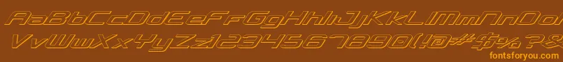 concclassic3d Font – Orange Fonts on Brown Background