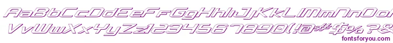 concclassic3d-Schriftart – Violette Schriften auf weißem Hintergrund