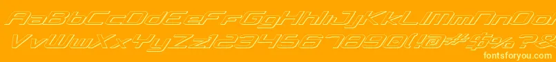 concclassic3d Font – Yellow Fonts on Orange Background