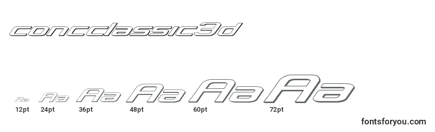 Concclassic3d Font Sizes