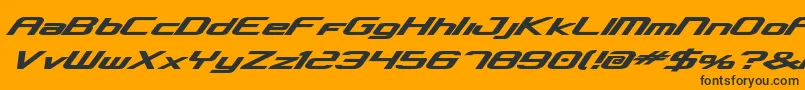 Fonte concclassicbold – fontes pretas em um fundo laranja