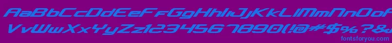 Fonte concclassicbold – fontes azuis em um fundo violeta
