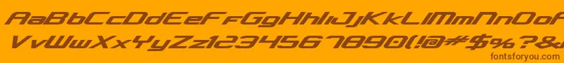 concclassicbold-fontti – ruskeat fontit oranssilla taustalla