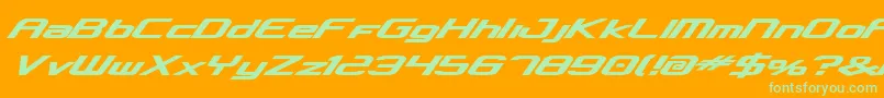 concclassicbold-Schriftart – Grüne Schriften auf orangefarbenem Hintergrund