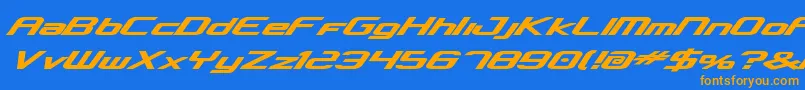 concclassicbold Font – Orange Fonts on Blue Background