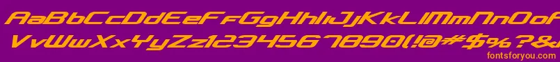 Fonte concclassicbold – fontes laranjas em um fundo violeta