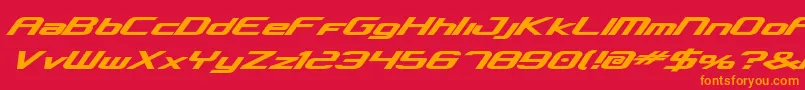concclassicbold Font – Orange Fonts on Red Background