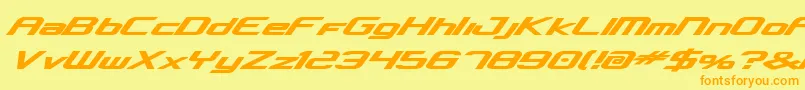 Czcionka concclassicbold – pomarańczowe czcionki na żółtym tle