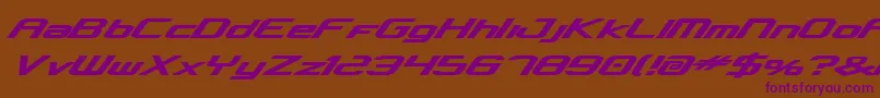 concclassicbold Font – Purple Fonts on Brown Background