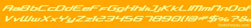 Fonte concclassicbold – fontes amarelas em um fundo laranja