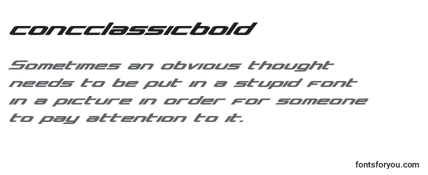 Review of the Concclassicbold Font