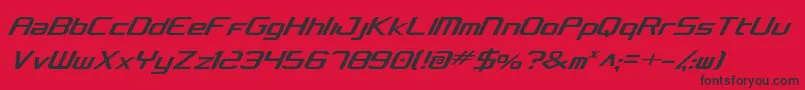 concclassiccond Font – Black Fonts on Red Background