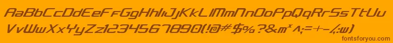 concclassiccond Font – Brown Fonts on Orange Background