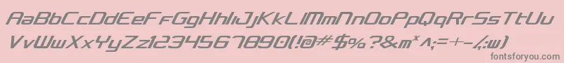 フォントconcclassiccond – ピンクの背景に灰色の文字