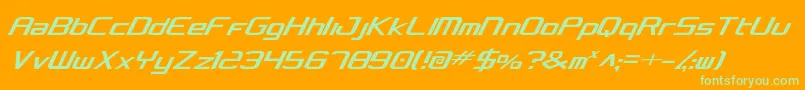 concclassiccond Font – Green Fonts on Orange Background