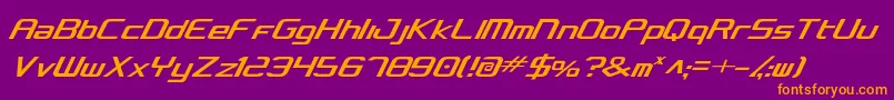 concclassiccond Font – Orange Fonts on Purple Background