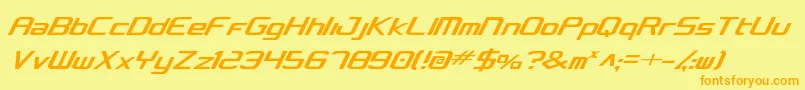 concclassiccond Font – Orange Fonts on Yellow Background