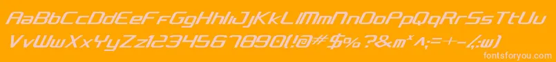 concclassiccond Font – Pink Fonts on Orange Background