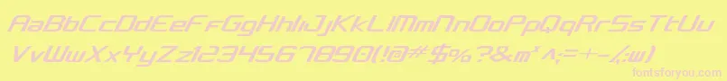concclassiccond Font – Pink Fonts on Yellow Background