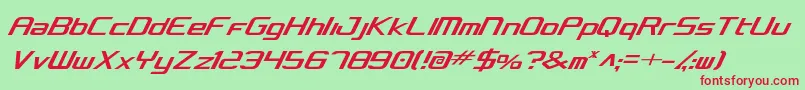 concclassiccond Font – Red Fonts on Green Background
