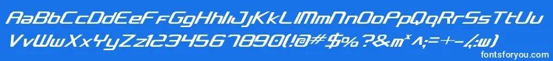 concclassiccond Font – White Fonts on Blue Background