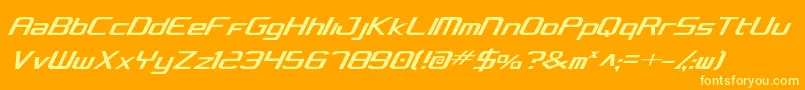 concclassiccond Font – Yellow Fonts on Orange Background