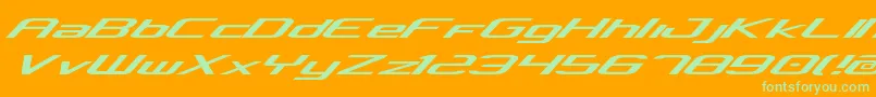 concclassicexpand Font – Green Fonts on Orange Background