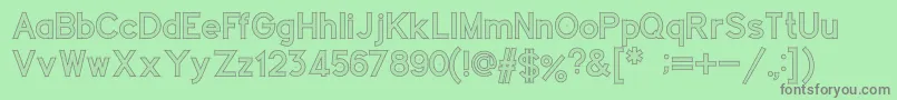 Concept Font – Gray Fonts on Green Background