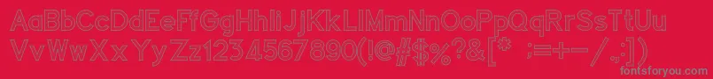 Concept Font – Gray Fonts on Red Background