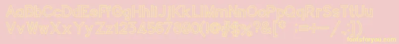 Concept Font – Yellow Fonts on Pink Background