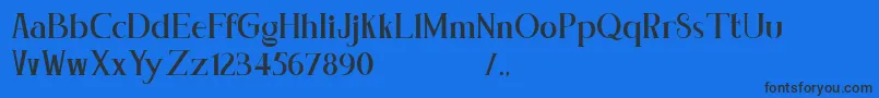Concetta Kalvani Serif Block Font – Black Fonts on Blue Background