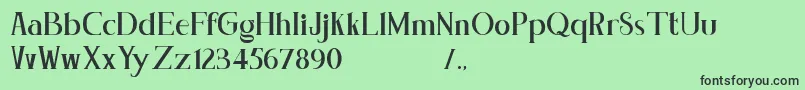 Concetta Kalvani Serif Block-fontti – mustat fontit vihreällä taustalla
