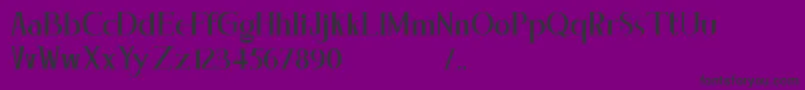 Concetta Kalvani Serif Block-Schriftart – Schwarze Schriften auf violettem Hintergrund