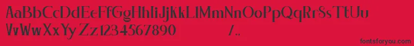 Concetta Kalvani Serif Block Font – Black Fonts on Red Background
