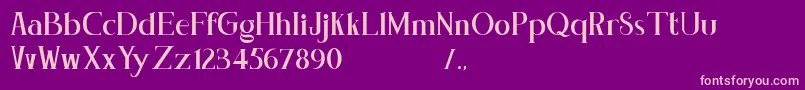 Concetta Kalvani Serif Block-Schriftart – Rosa Schriften auf violettem Hintergrund