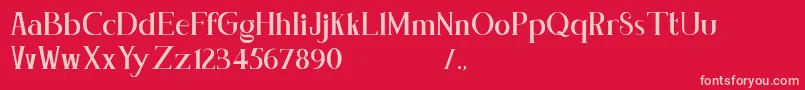 Concetta Kalvani Serif Block Font – Pink Fonts on Red Background