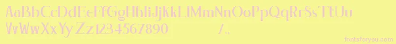 Concetta Kalvani Serif Block Font – Pink Fonts on Yellow Background