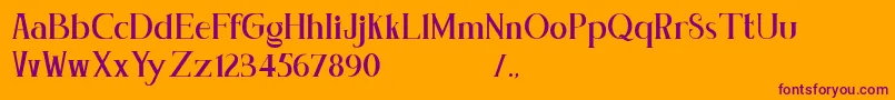 Concetta Kalvani Serif Block Font – Purple Fonts on Orange Background