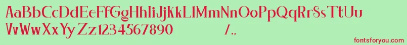 Concetta Kalvani Serif Block Font – Red Fonts on Green Background