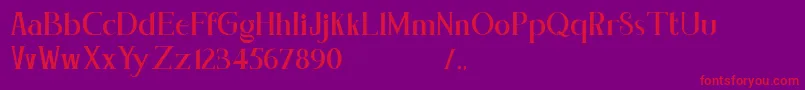 fuente Concetta Kalvani Serif Block – Fuentes Rojas Sobre Fondo Morado