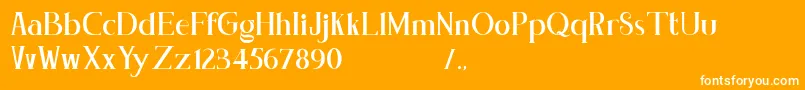 Concetta Kalvani Serif Block Font – White Fonts on Orange Background