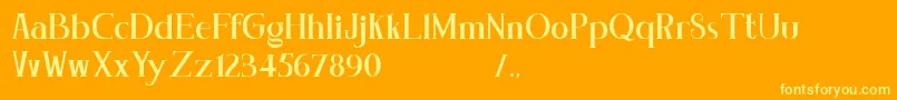Concetta Kalvani Serif Block Font – Yellow Fonts on Orange Background