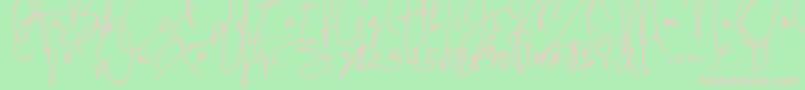 Concetta Kalvani Signature Font – Pink Fonts on Green Background