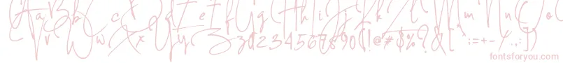 Concetta Kalvani Signature-Schriftart – Rosa Schriften auf weißem Hintergrund