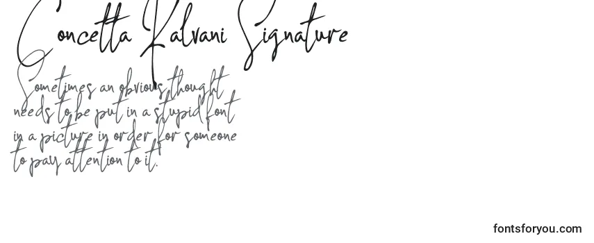 Обзор шрифта Concetta Kalvani Signature
