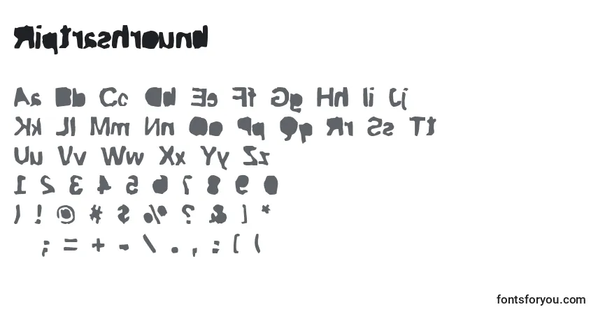 Schriftart Riptrashround – Alphabet, Zahlen, spezielle Symbole