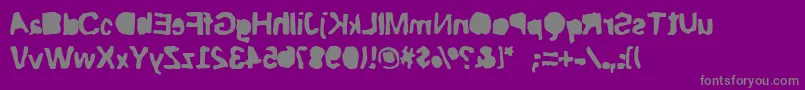 Riptrashround-Schriftart – Graue Schriften auf violettem Hintergrund