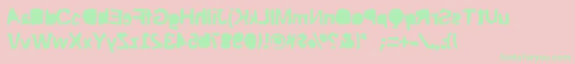 Riptrashround Font – Green Fonts on Pink Background